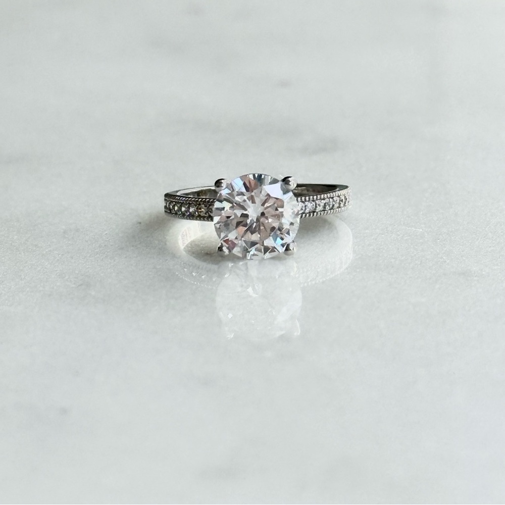 2ct Simulated Diamond Ring 14k gold plated